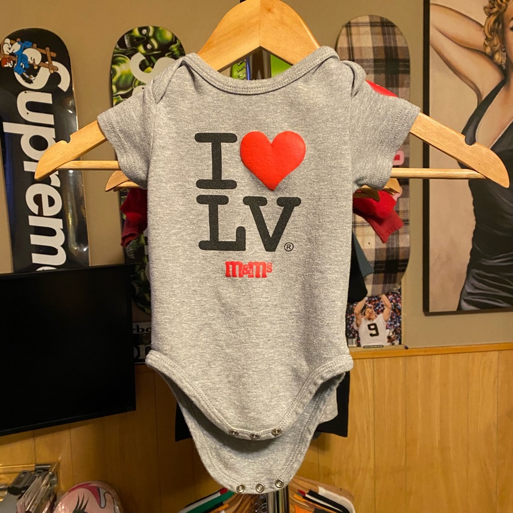 I love lv onesie m&m’s Las Vegas M&m Store